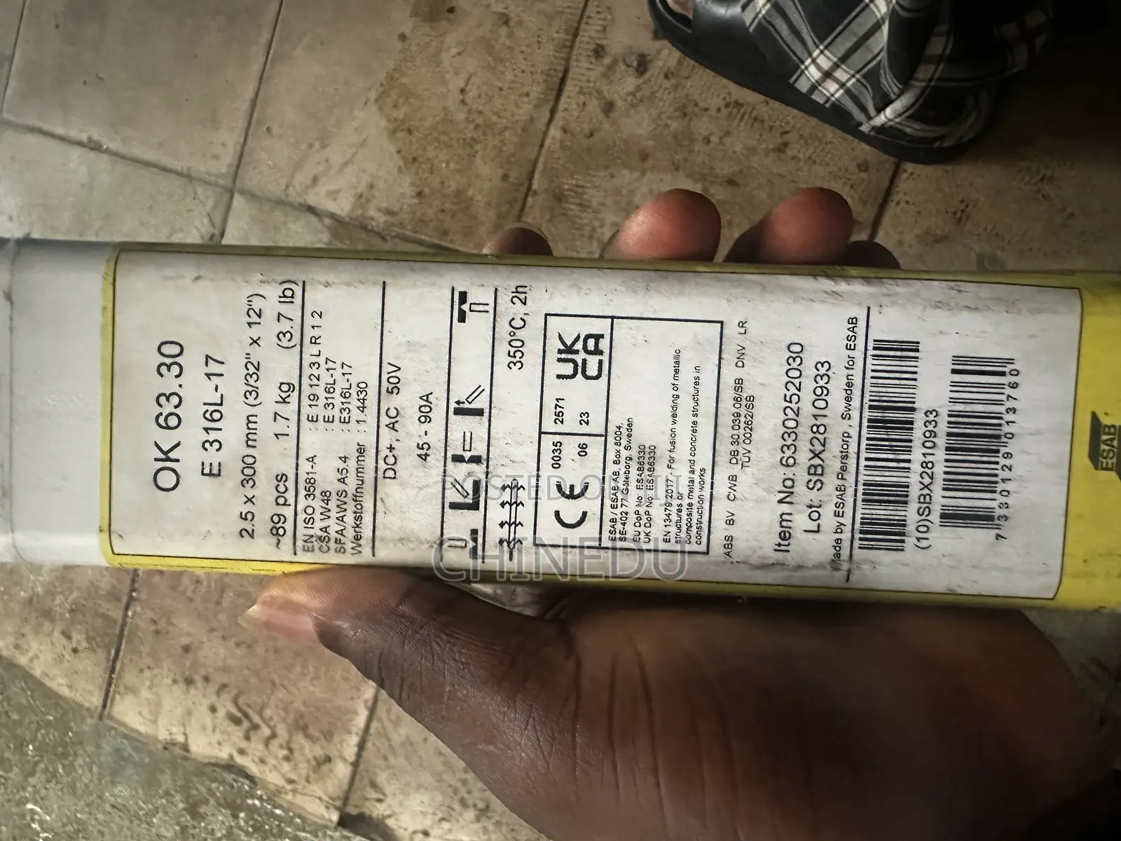 Electrode E316l-17 Ok 63.30