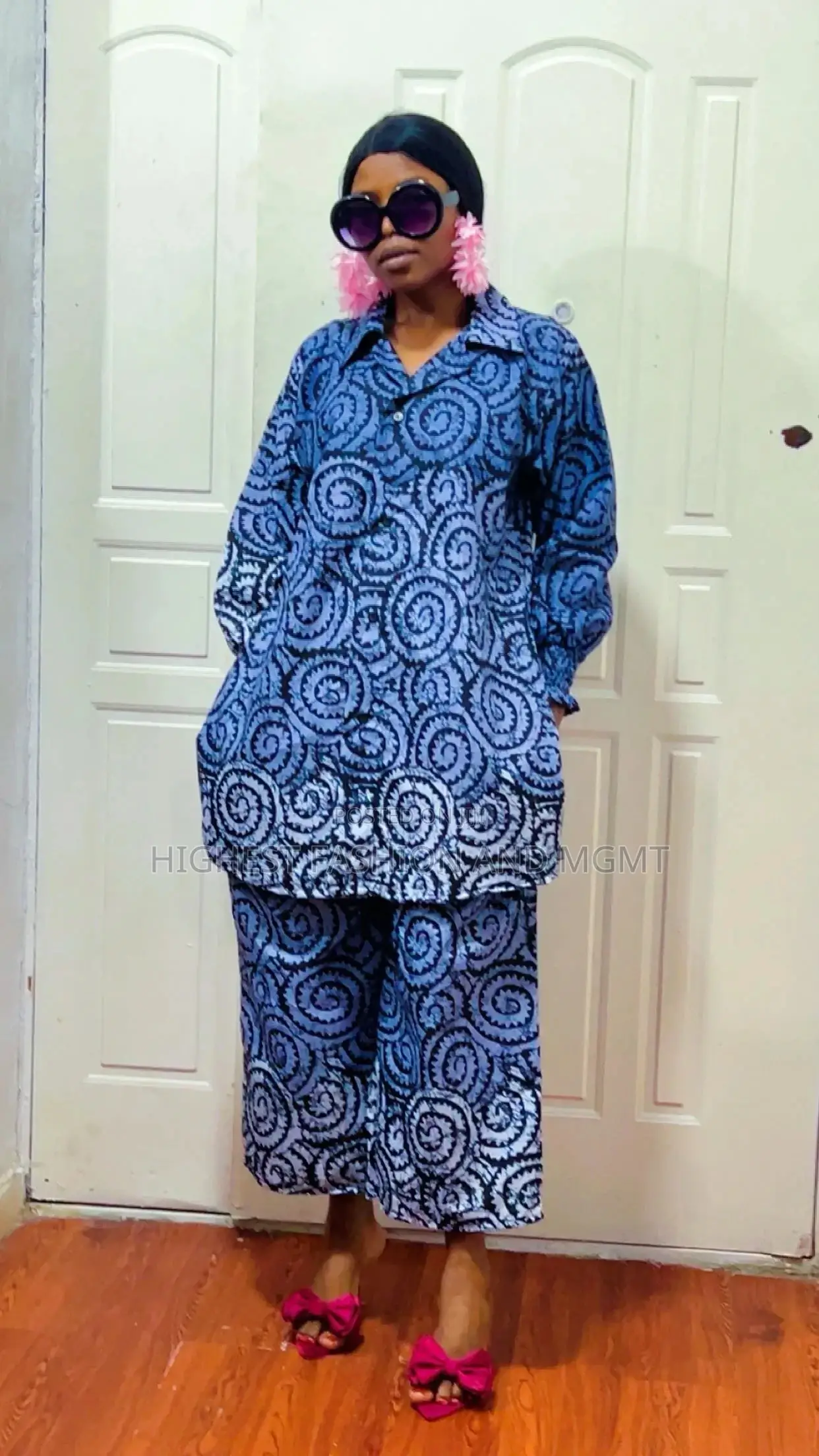 Long Buttoned Shirt And Trouser - Style 645