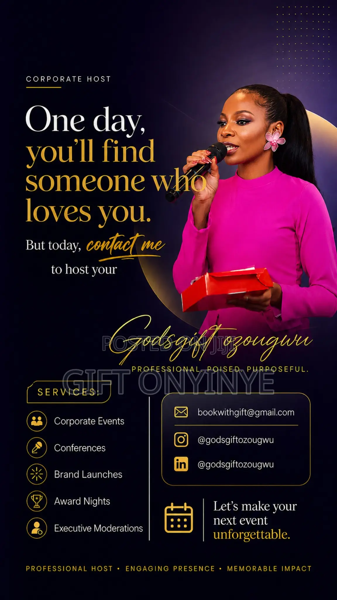 Corporate Event Host and Moderator
