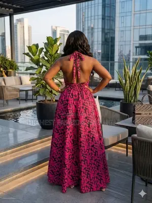 Small Strap Backless Gown - Style 309
