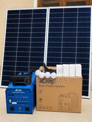 JCNS All in One 1800w Solar Generator, Four Dc Bulbs and Panel 320w