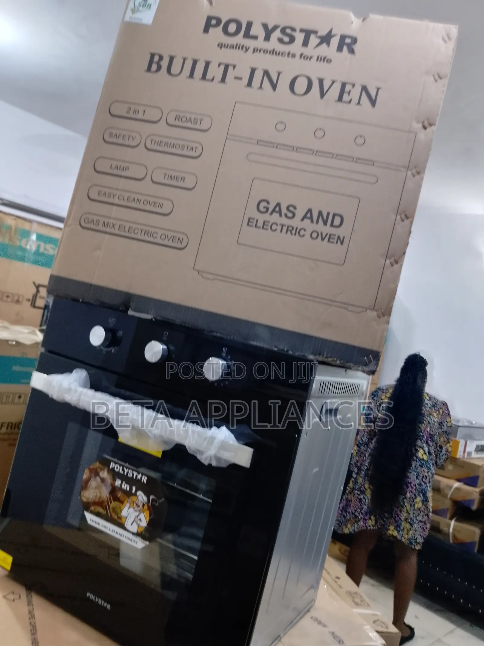 Polystar Built-in Oven With Modern Black Finish