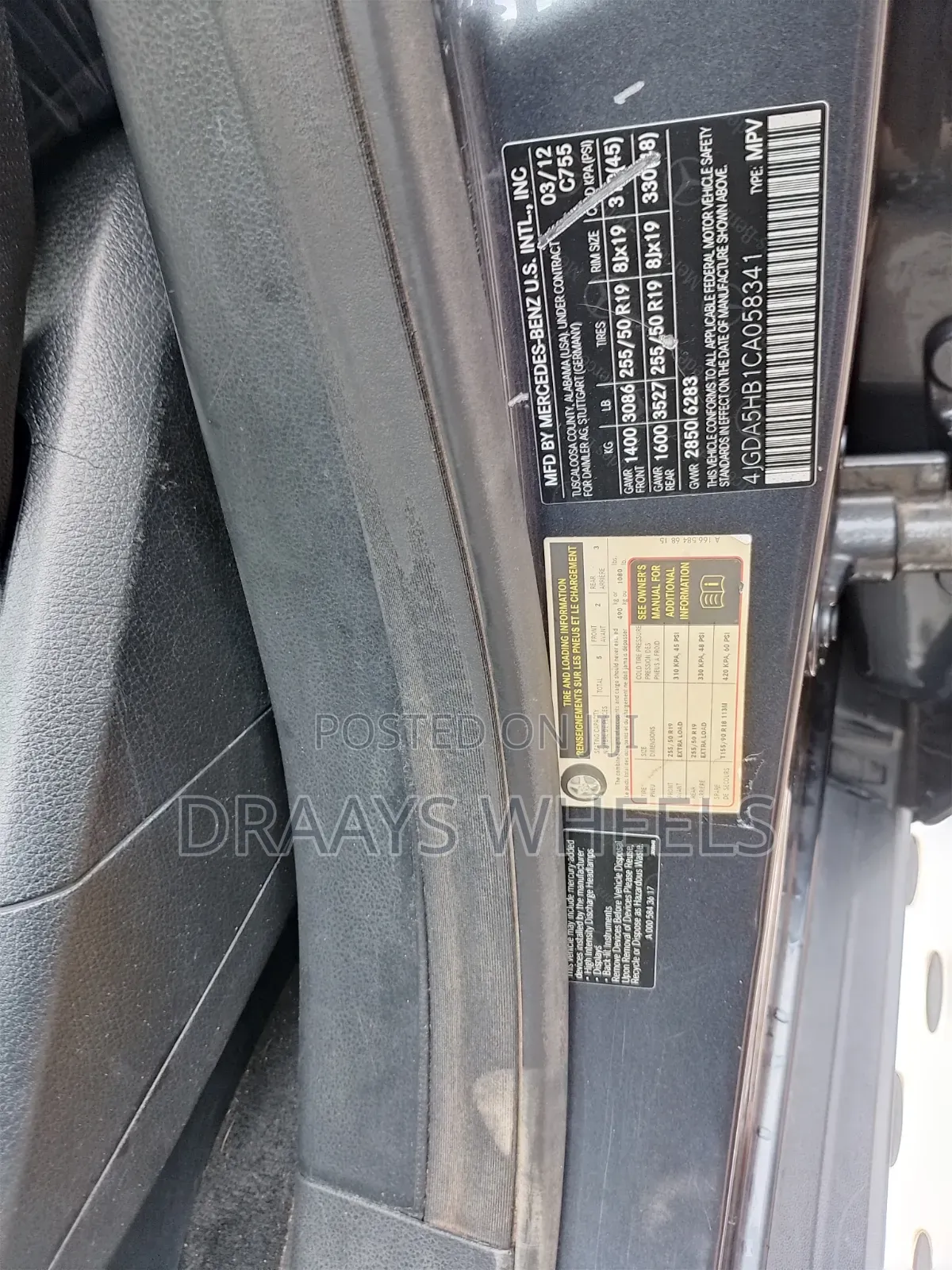 Mercedes-Benz M Class 2012 Gray