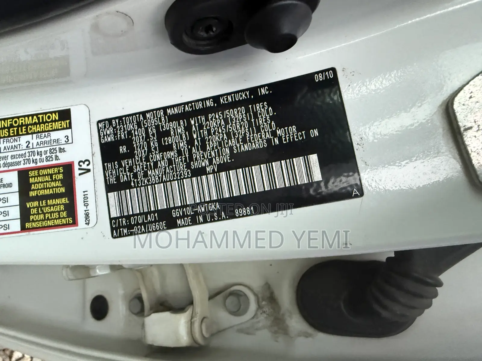 Toyota Venza 2010 White
