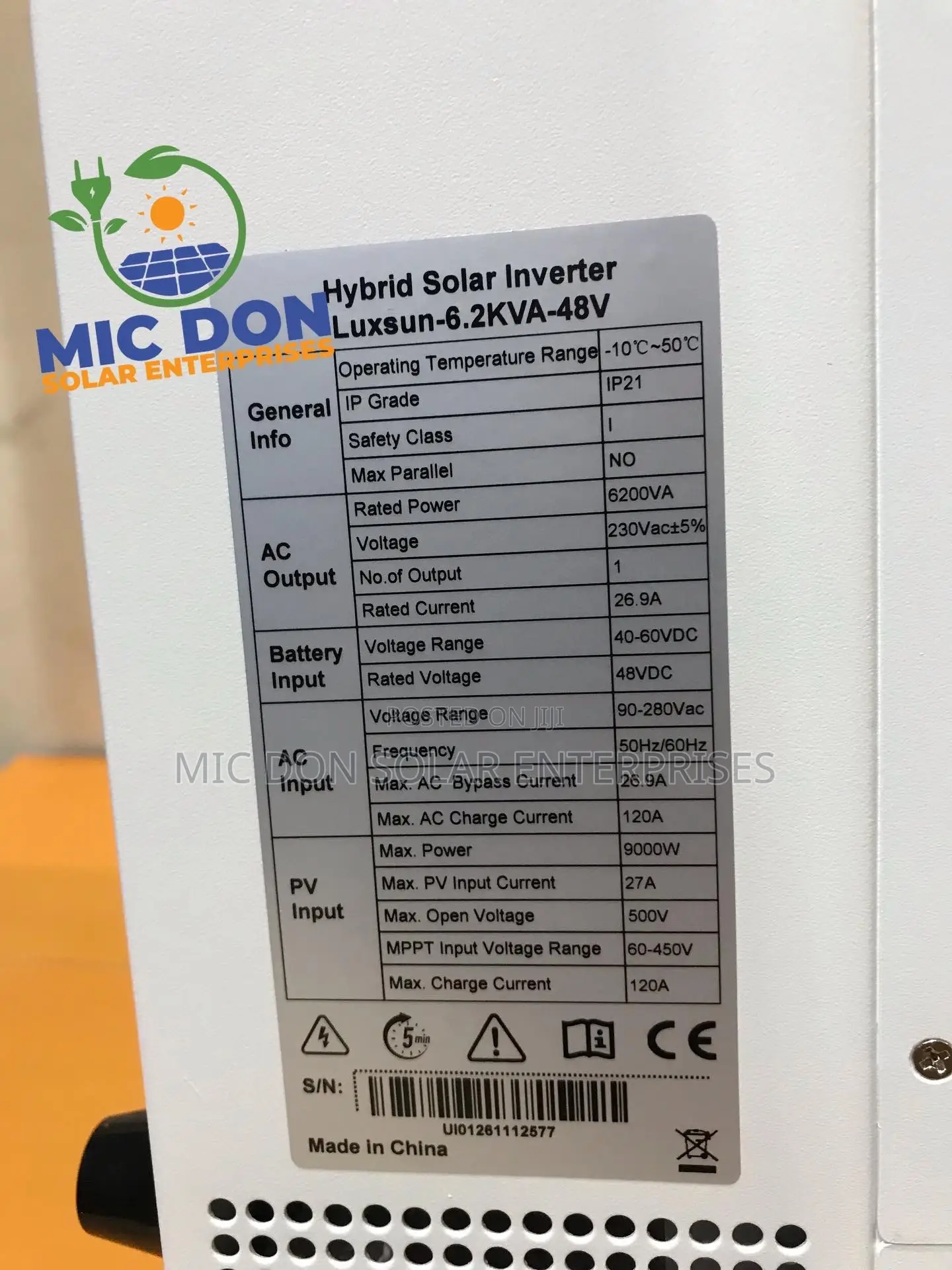 Luxsun 6.2kva Inverter