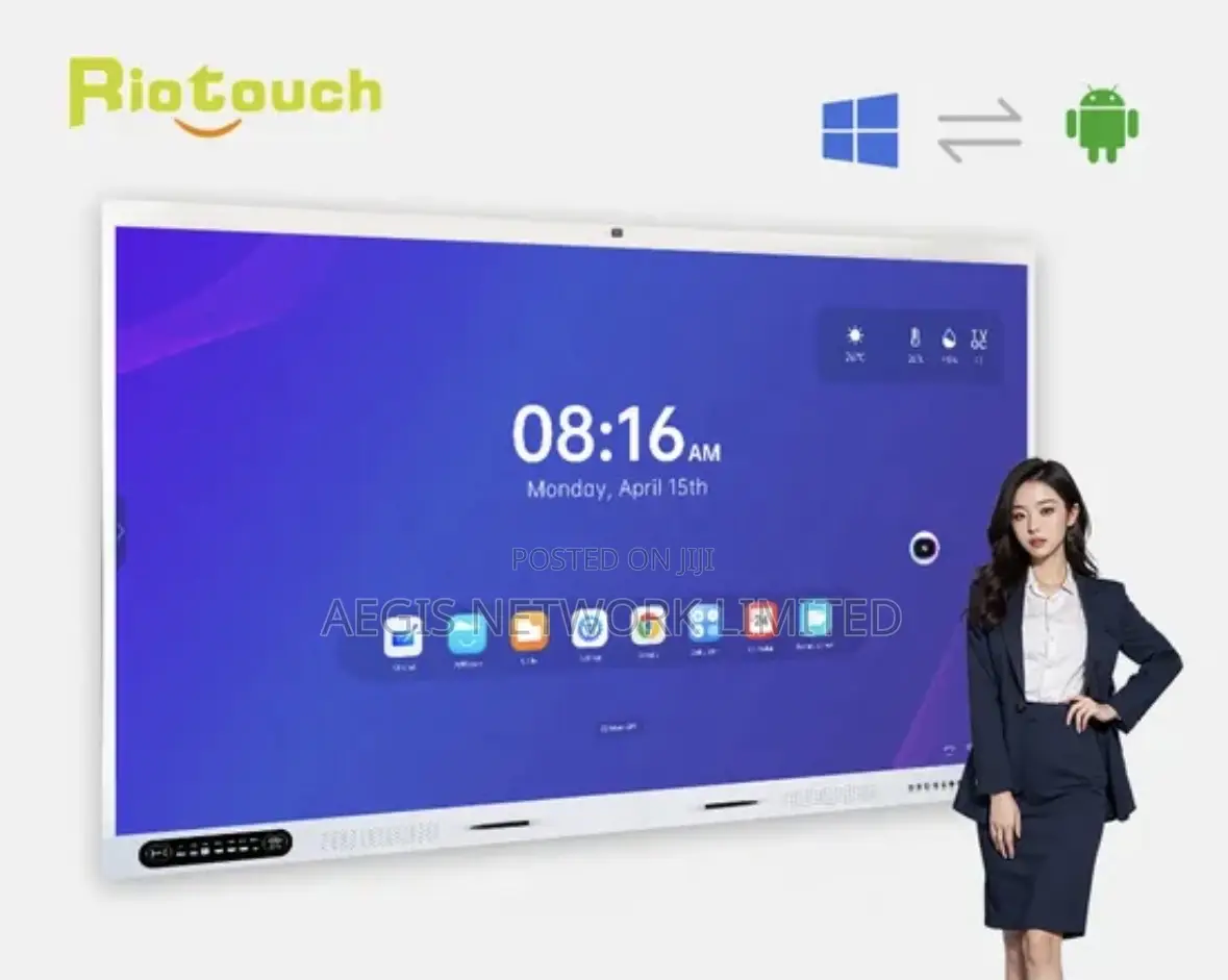 Rio Interactive Flat Panel" 76 Inches" 4d Points Touch" 4kuhd