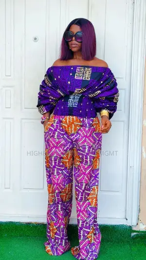 Off Shoulder Long Sleeve and Trousers - Style 653