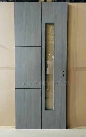 Modern Grey Vertical Lite Door