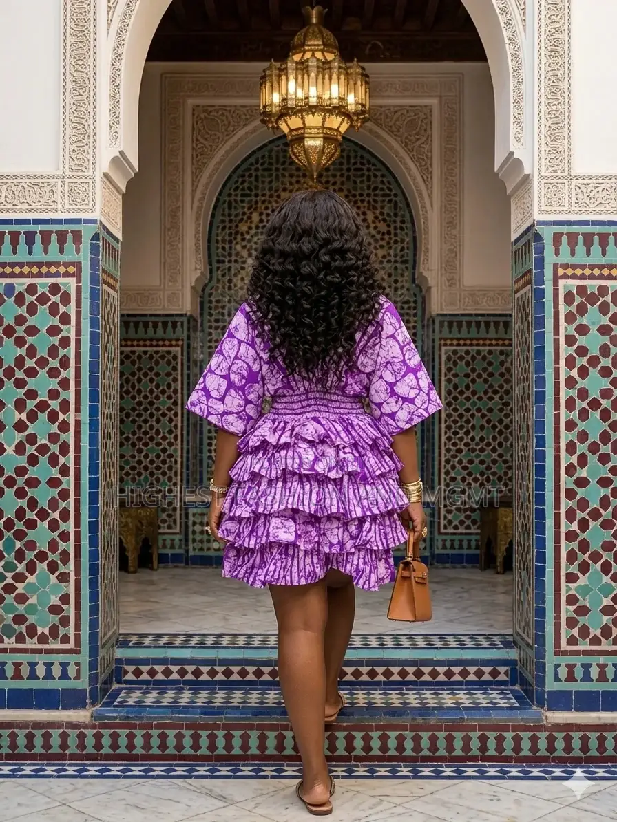 Ankara Short Dress - Style 704