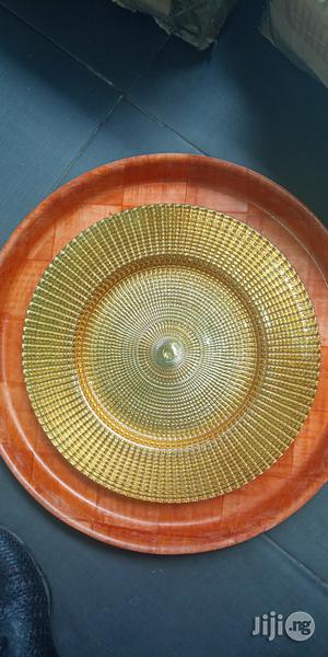Golden Glass Charger Plates For Special Event