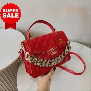 Women's Leather Top Handle Bag, Fashion Shoulder Handbag Red Color