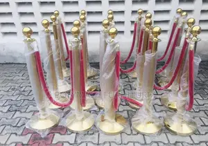 Golden Poles With Red Ropes 2in1