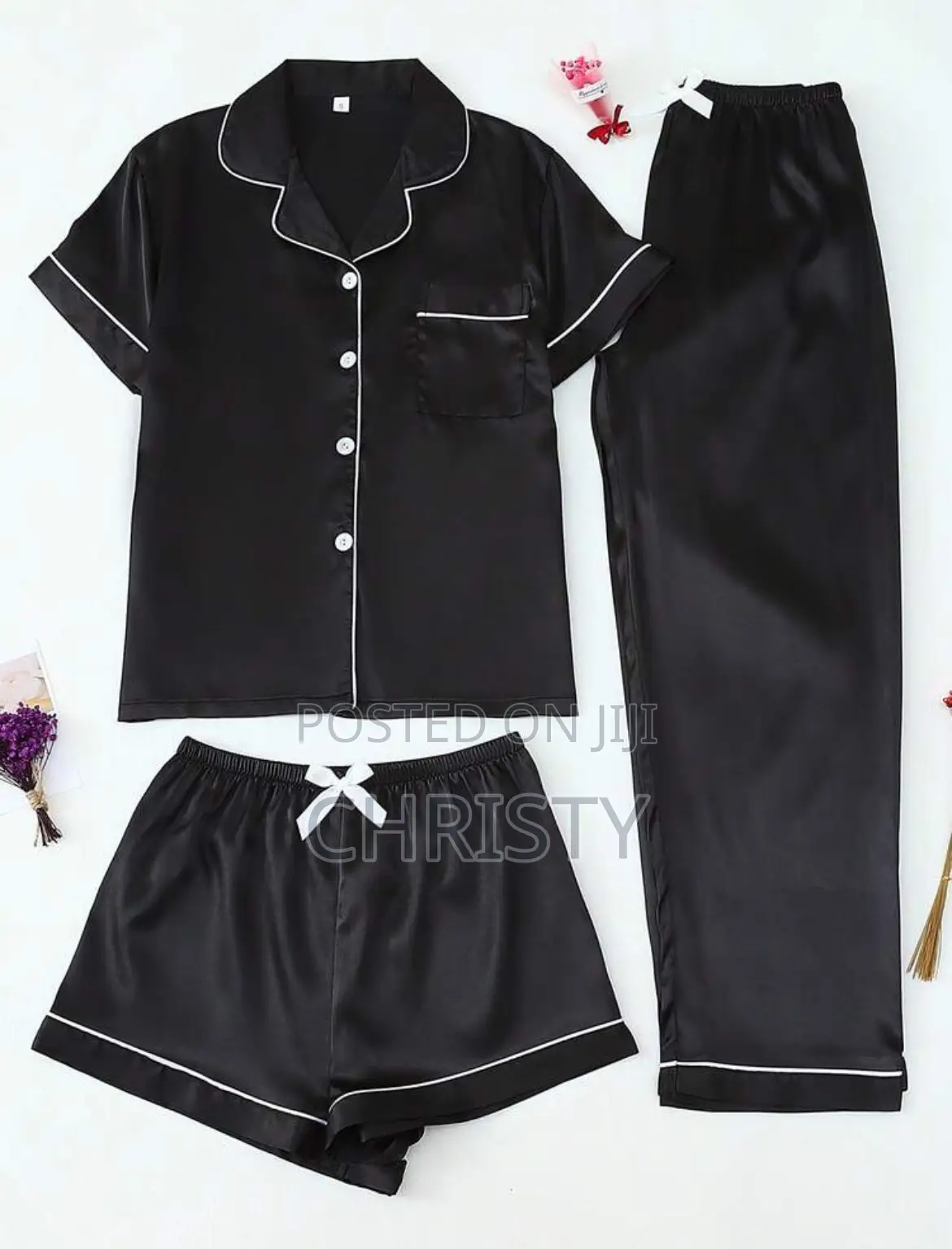 3 PCS Satin Pyjamas