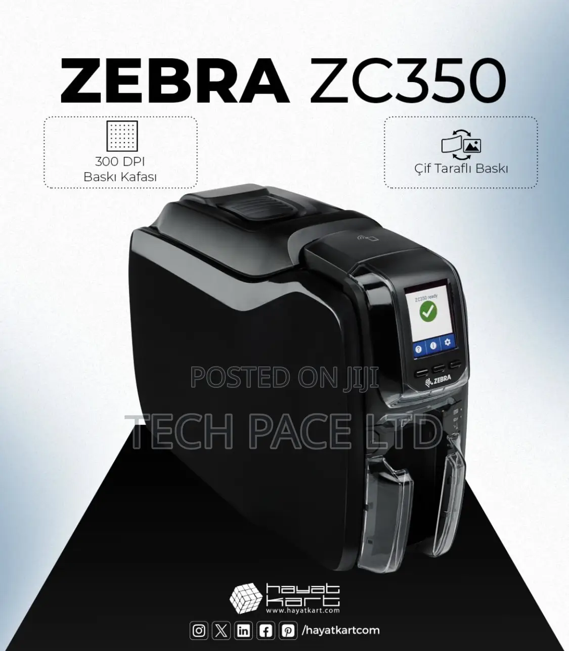 Zebra Zc350 Dual Sided Id-Card Printer