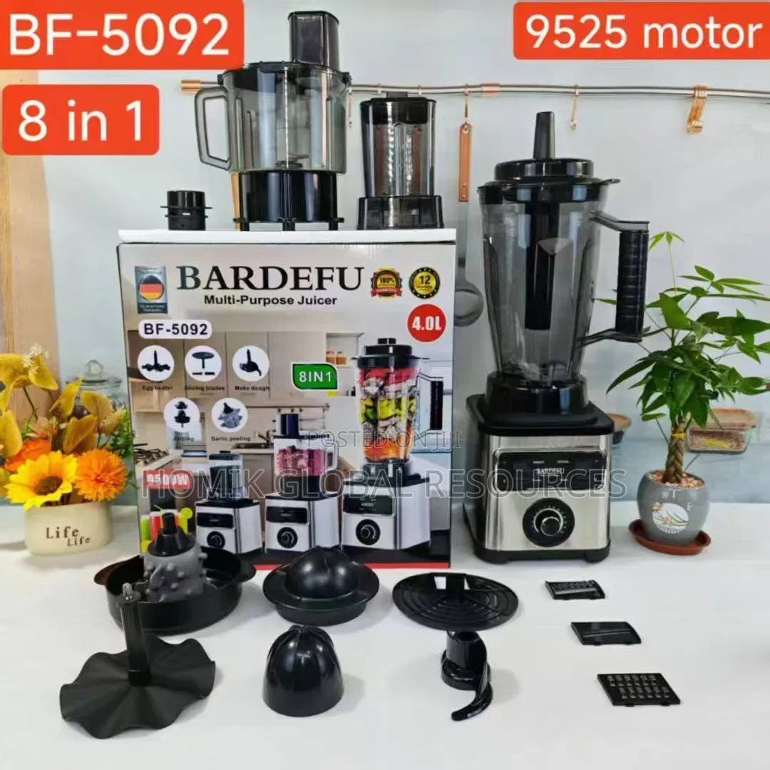 Bardefu __ Model 5092 ‘8in1’ 9500w Blender Grinder + Accessories
