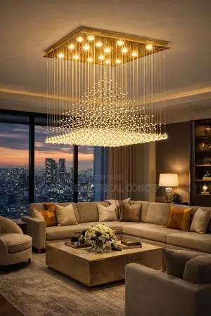 Chandelier Crystal Pendant Ball Square Chandelier Lighting Fixture