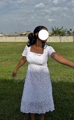 White Midi Lace Dress
