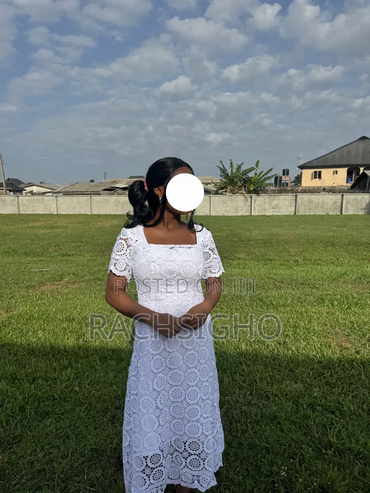 White Midi Lace Dress