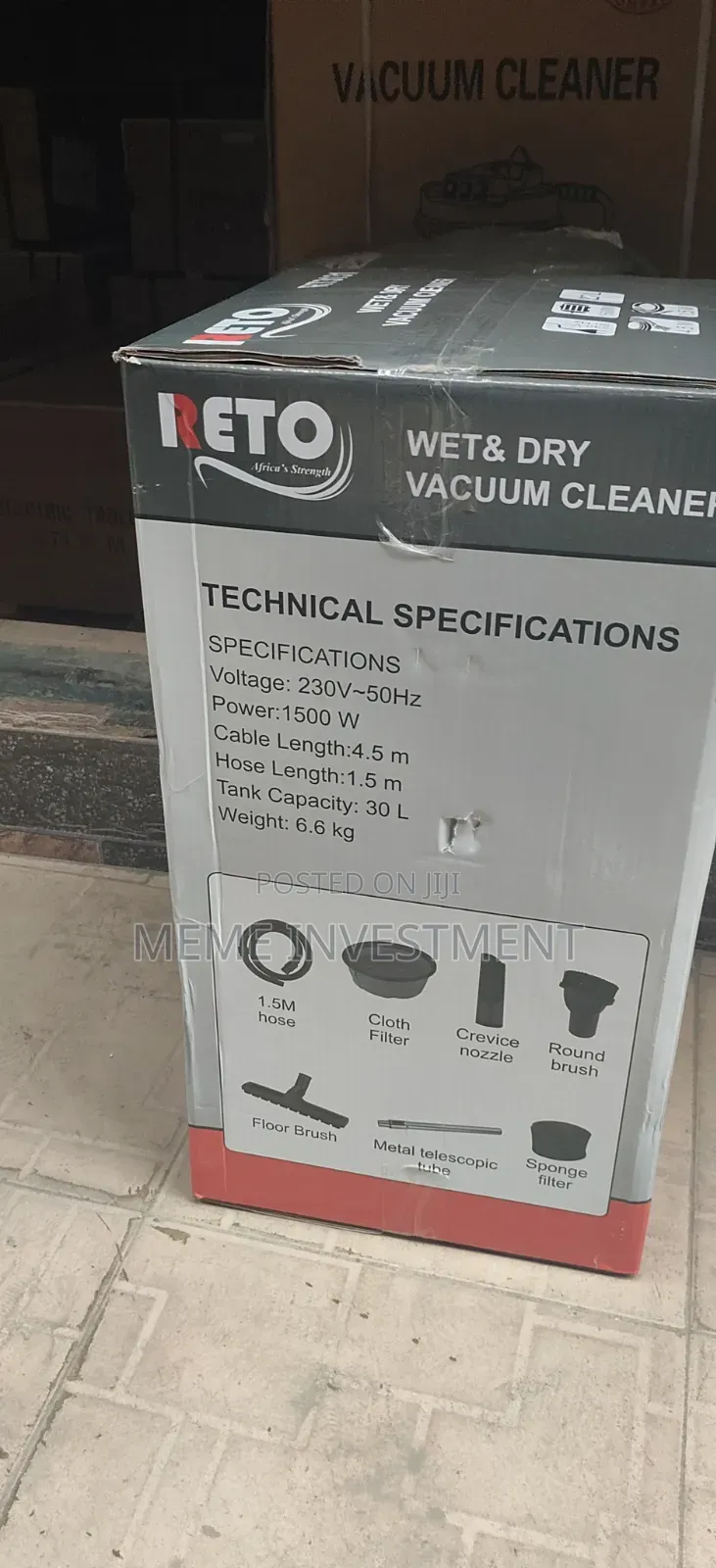 Reto Vacuum Cleaner 30l