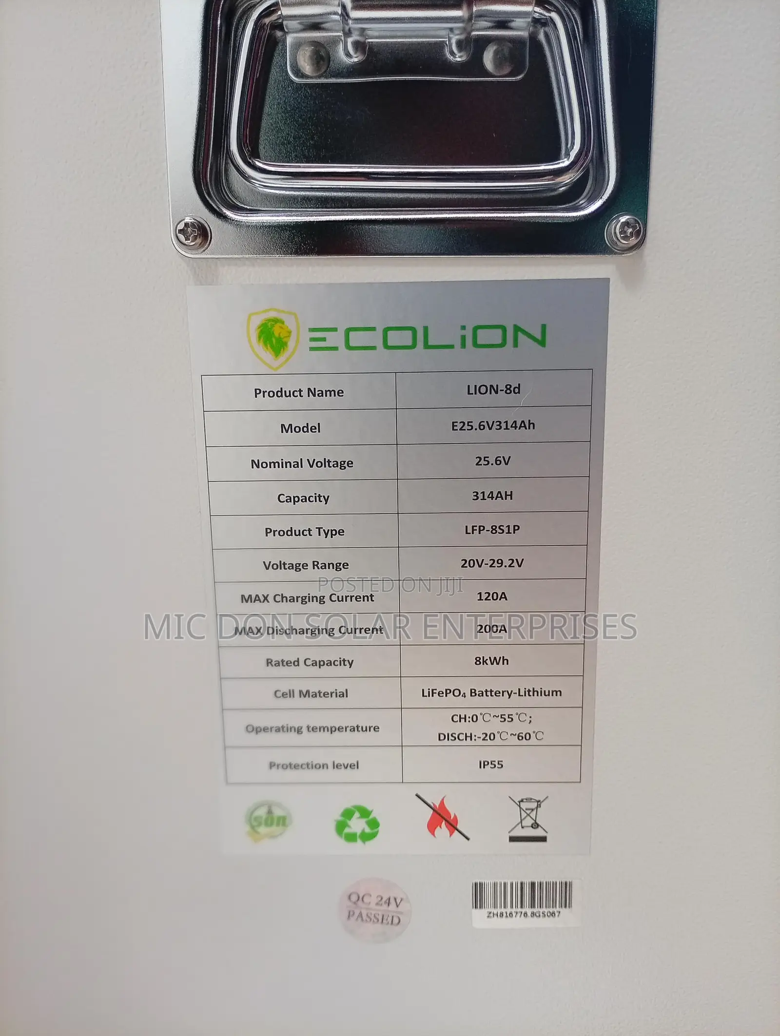 Eco Lion 8kwh Lithium Battery