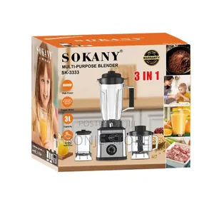 3in1 Sokany Multi-Purpose Blender, Chopper, Grinder