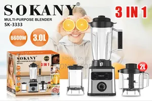 3in1 Sokany Multi-Purpose Blender, Chopper, Grinder