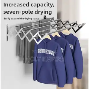 Foldable Clothes Drying Rack Wall-Mounted Clothes Towel Rack Corrosion