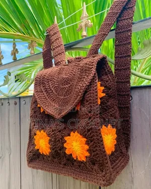 Crochet Daisy Backpack