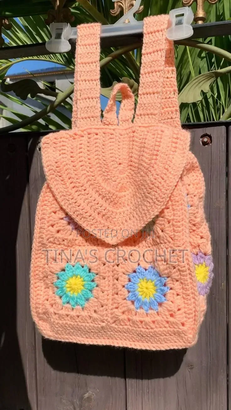 Crochet Daisy Backpack