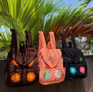 Crochet Daisy Backpack