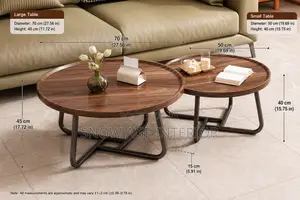 Wooden Tray Minimalistic Coffee Table (Nesting Center Table)