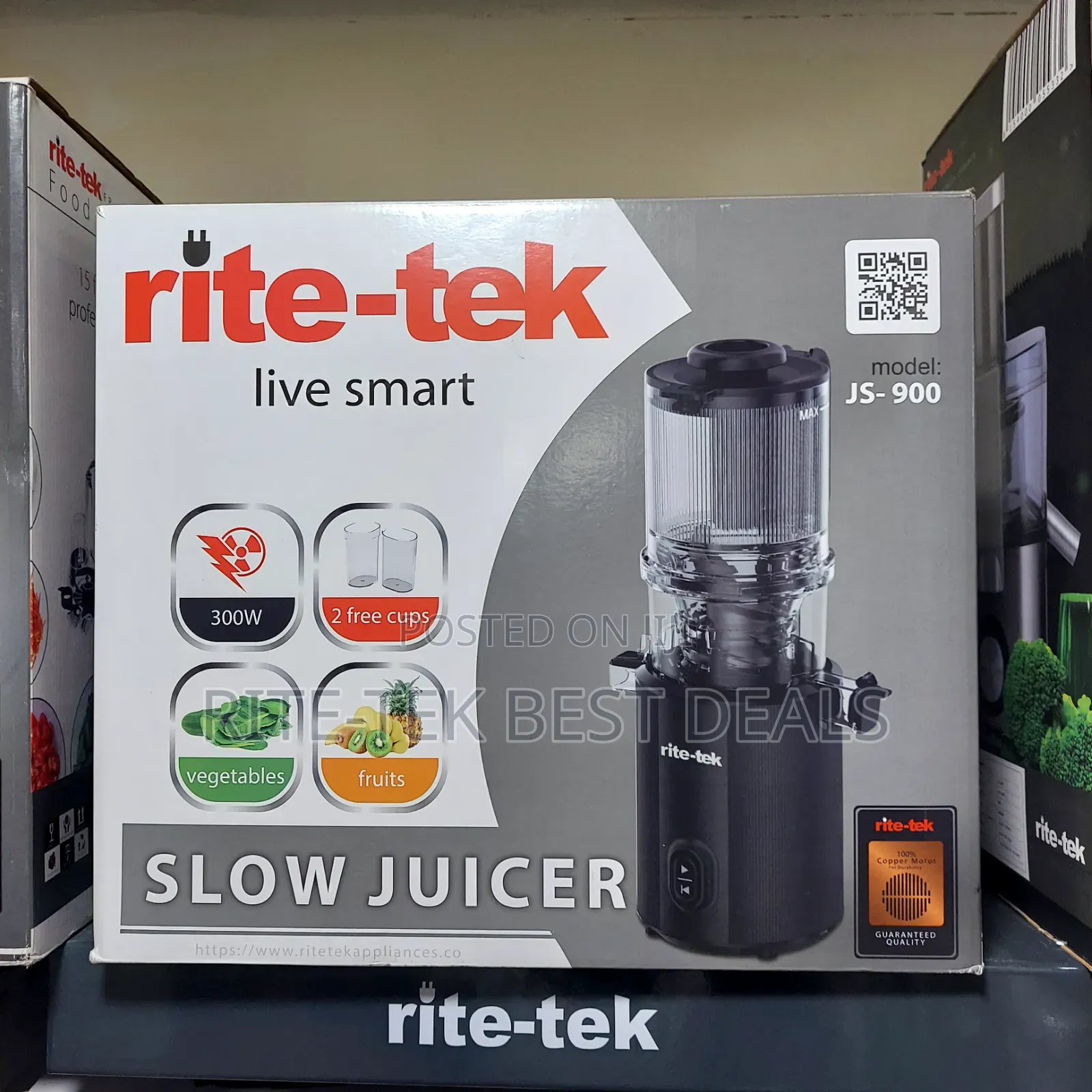 Rite-Tek Slow Juicer Js900