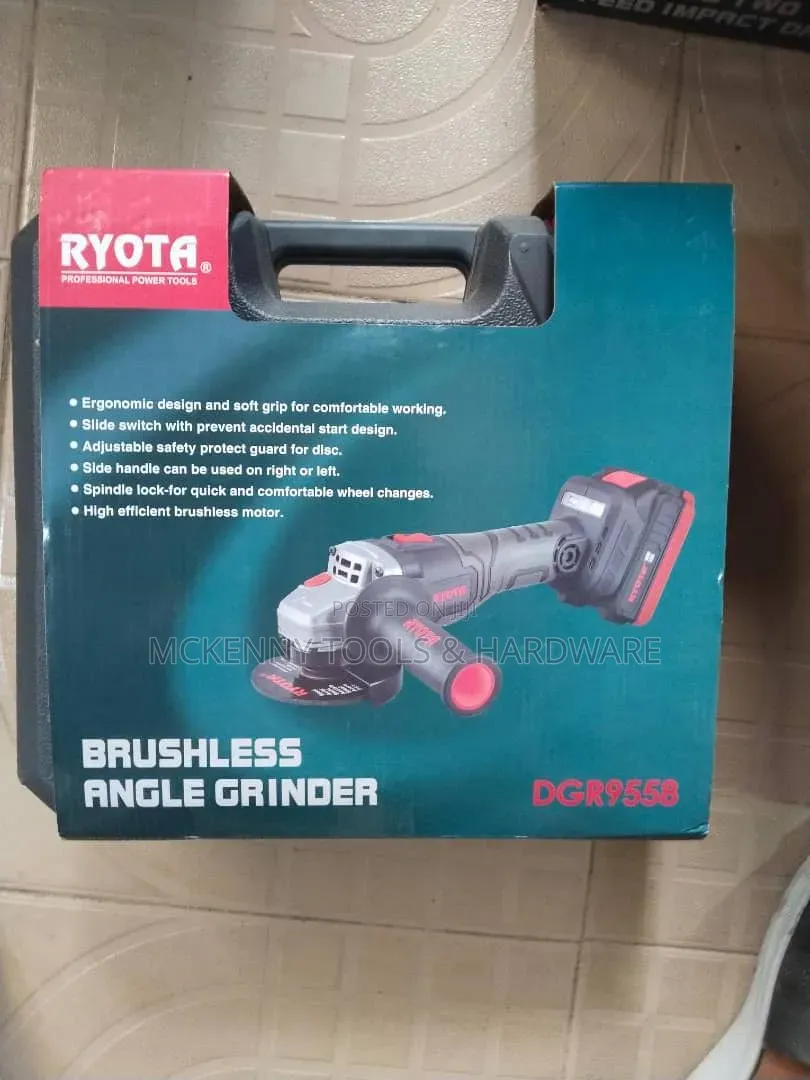 Ryota Professional Power Tools Dgr9558 Brushless Angle Grinder Kit