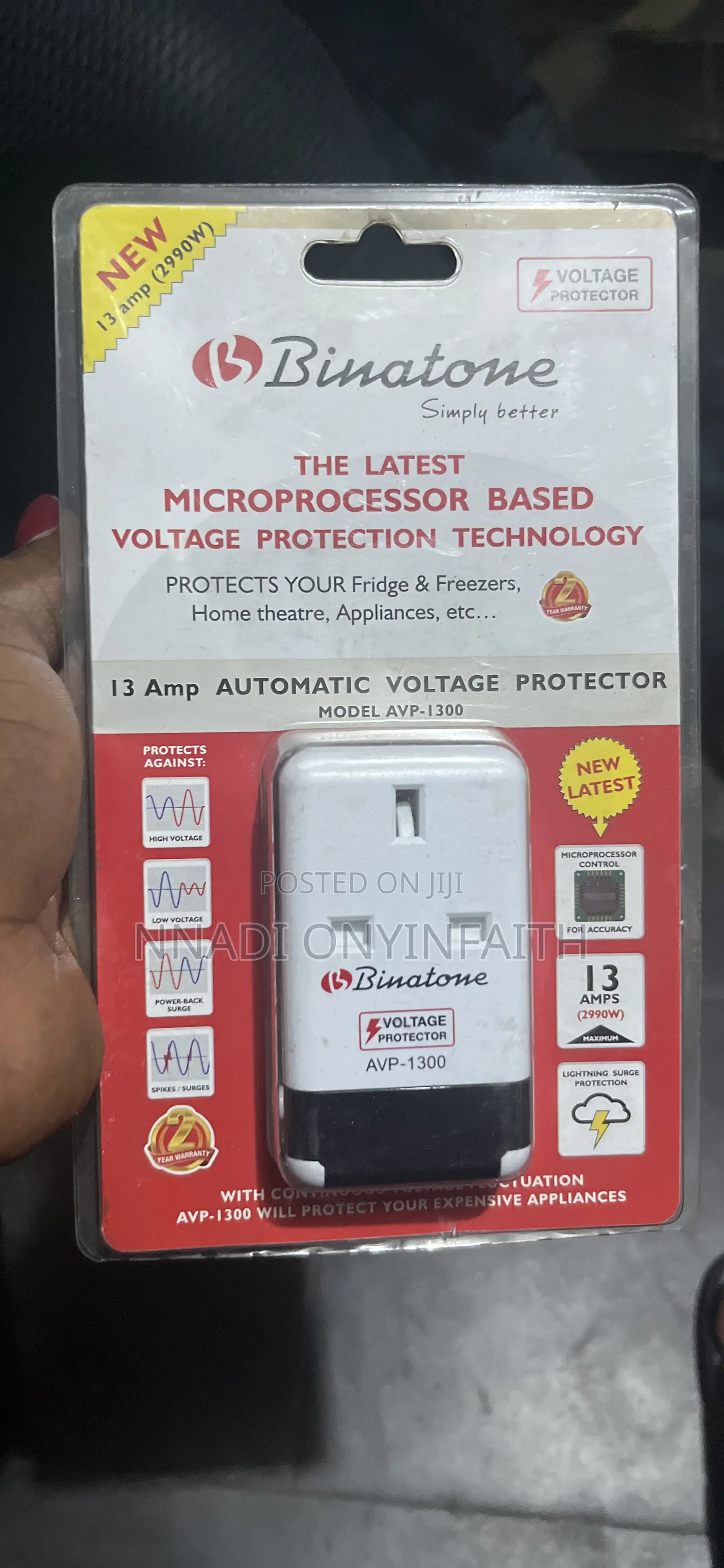 Binatone Automatic Voltage Protector, 13amp