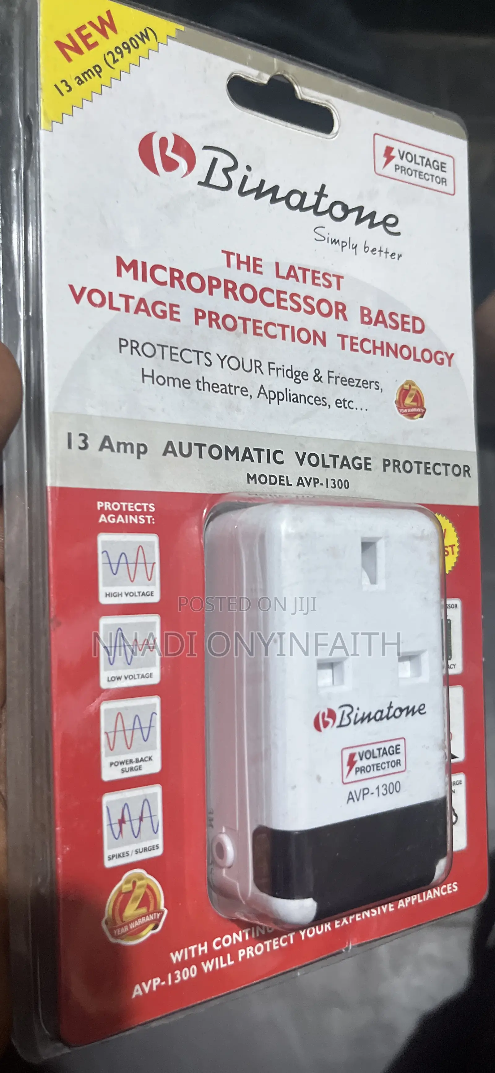 Binatone Automatic Voltage Protector, 13amp