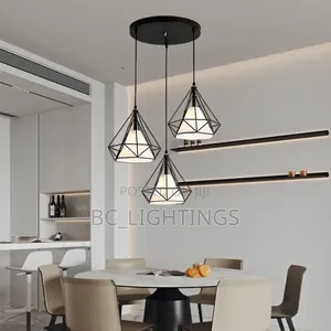 Modern Nordic Pendant Light Iron Cage Retro Loft Pendant Lamp