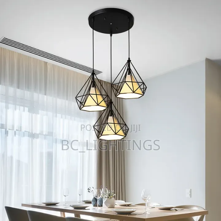 Modern Nordic Pendant Light Iron Cage Retro Loft Pendant Lamp