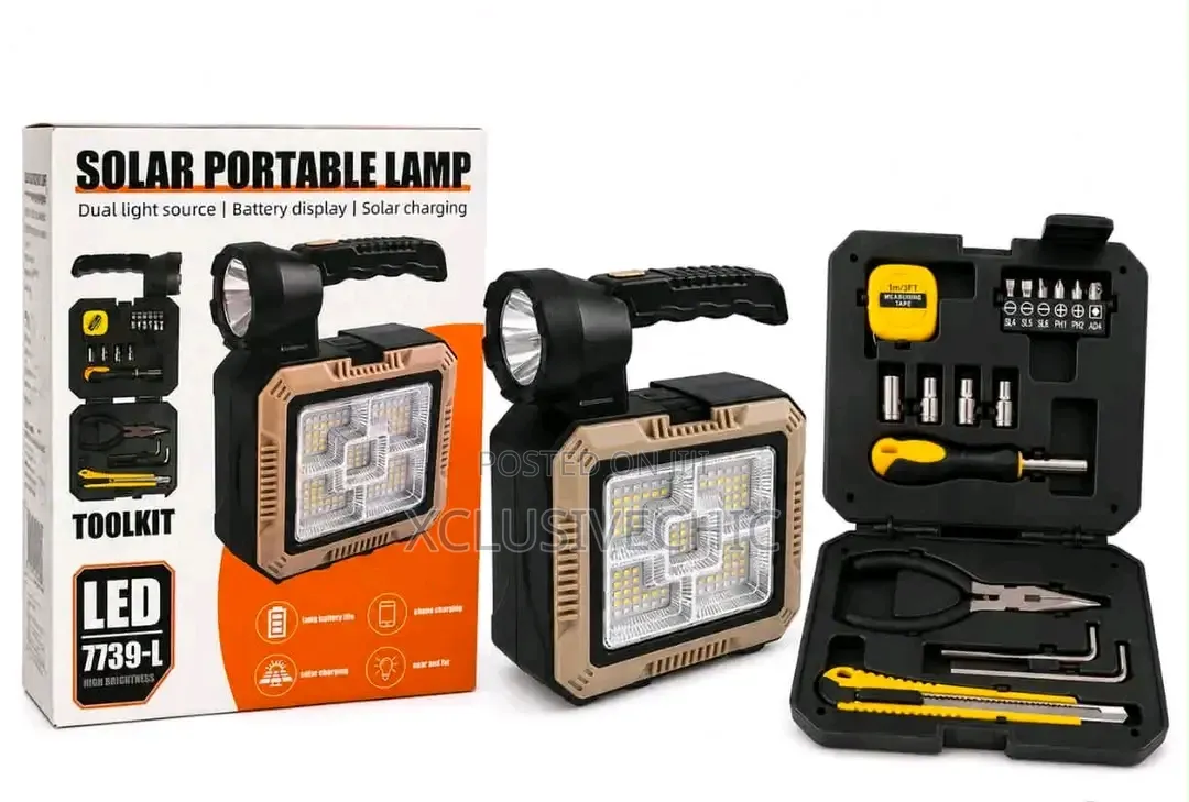 Solar Portable Lamp With Toolkits