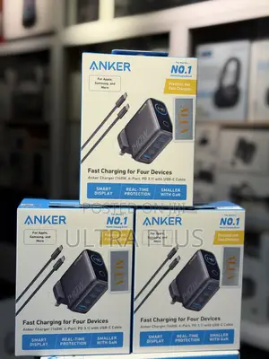 Anker Charger (140w, 4-Port, Pd 3.1) Wall Charger With Usb-C Cable