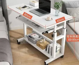 3 Layer Adjustable Laptop Table With Drawer