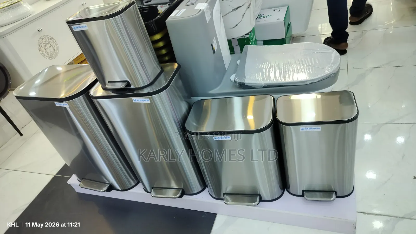 Stainless Square Waste Bin
