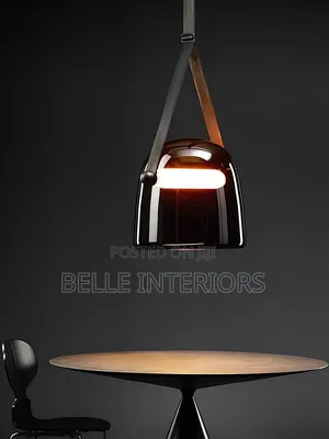 Modern Ceiling Chandelier Minimalist Leather Glass Led Lights