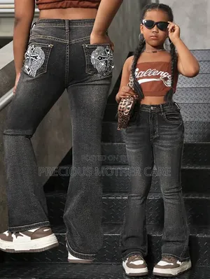Quality Girl Hip Style Jean With Design Black