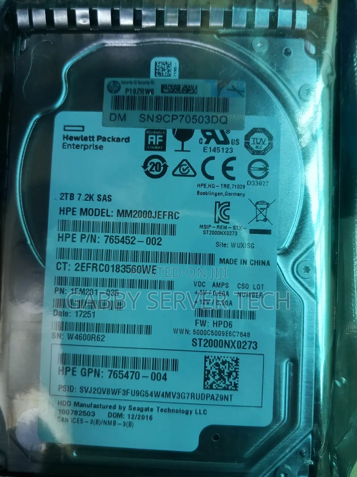2tb Hpe HDD for Hp Servers