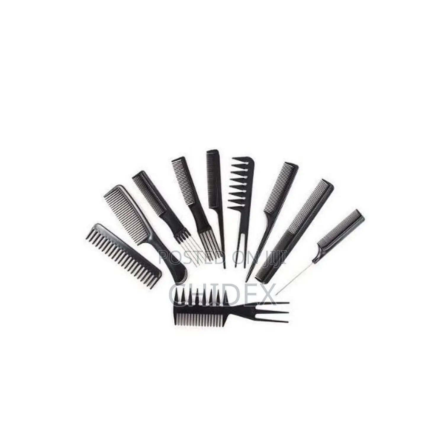 10pcs Professional Hair Combs Kits Salon Barber Comb