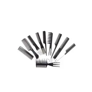 10pcs Professional Hair Combs Kits Salon Barber Comb