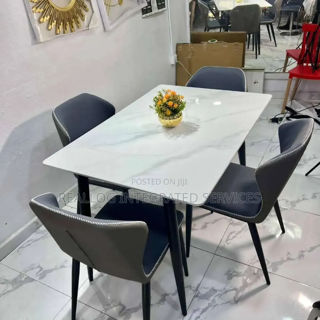 Modern Dining Table Set, 4 Seaters