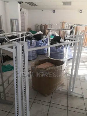 Boutique Solid Stainless Clothes Display Rack