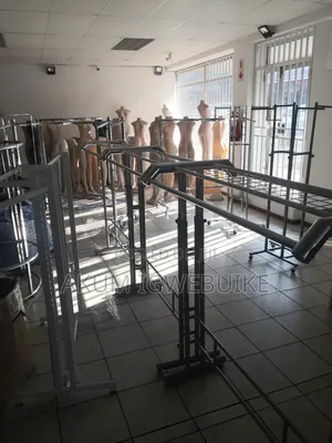 Boutique Solid Stainless Clothes Display Rack