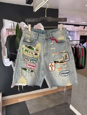 Denim Rip Jean Short
